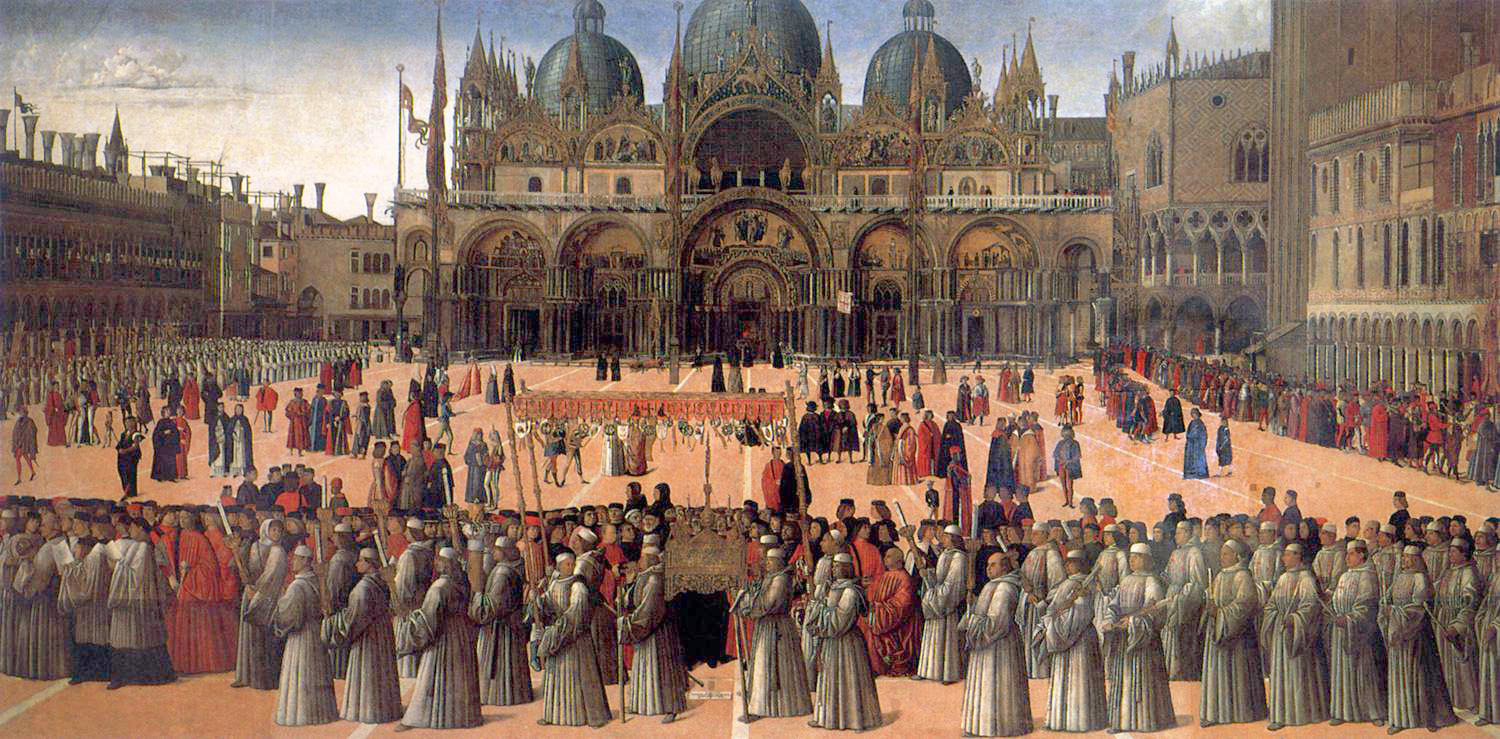 procession in piazza san marco